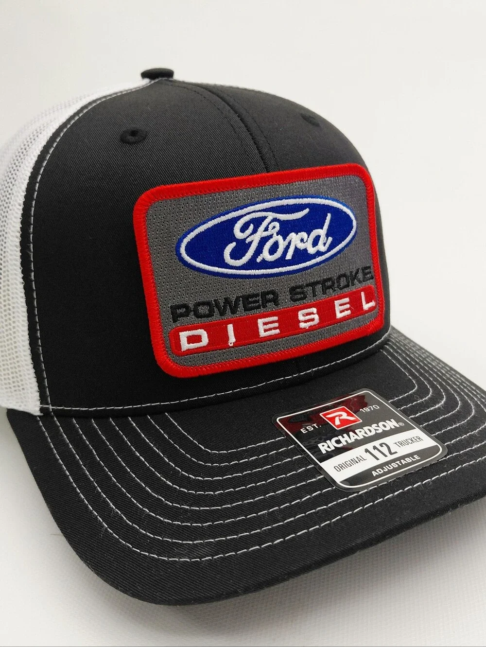 Ford Power Stroke Diesel Richardson Embroidered Trucker Cap Hat Mesh Snapback